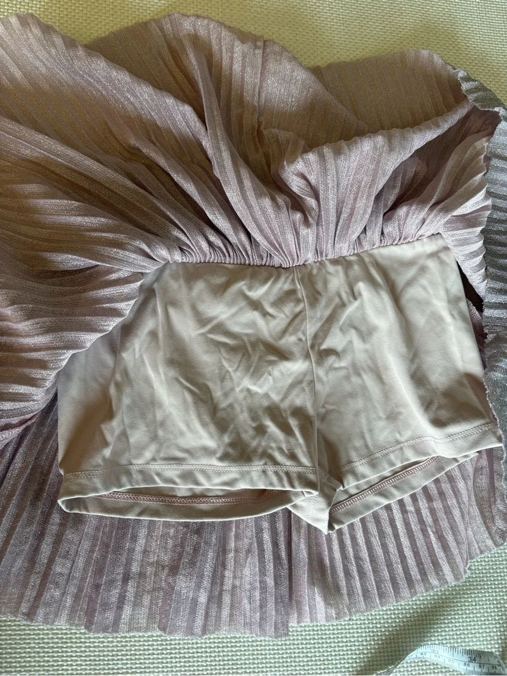 Children's Place Girls Large (10/12) Sparkly Pink Skort Stretchy athletic